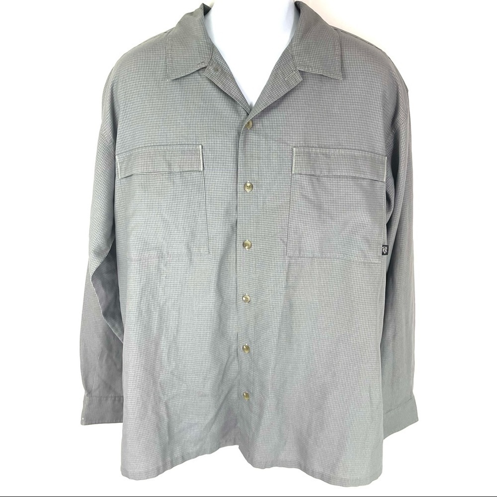 Columbia Men’s Gray Button Front Shirt L